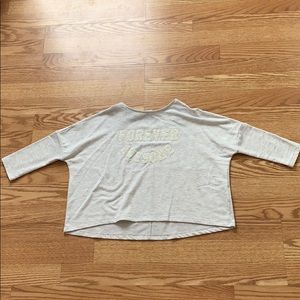 Girls H&M Light Gray 3/4 Sleeve Loose Fly-Away